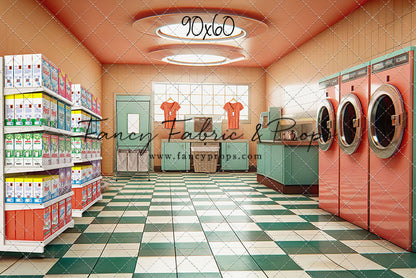 Laundry Day - Coral - With Sweep Option