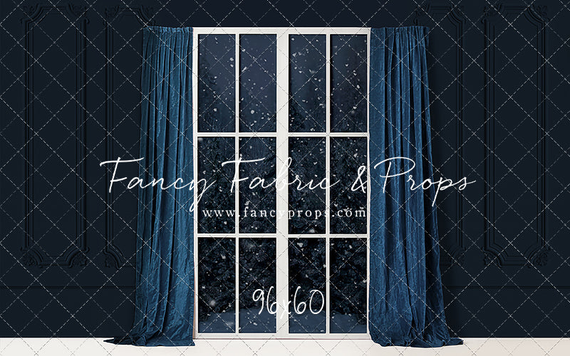 True Blue Christmas Window