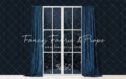 True Blue Christmas Window