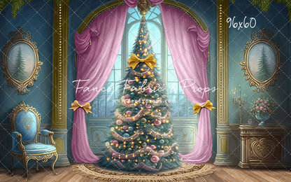 Christmas Wishes - Blue With Wood Floor - with Sweep Option