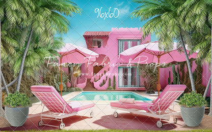 Barbie's Poolside Vacation - Grass Floor - With Sweep Option