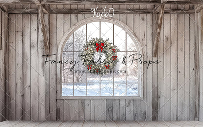 Farmhouse Christmas Window