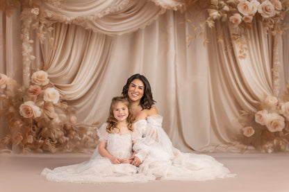 Petals & Silk In Ivory - With Sweep Option