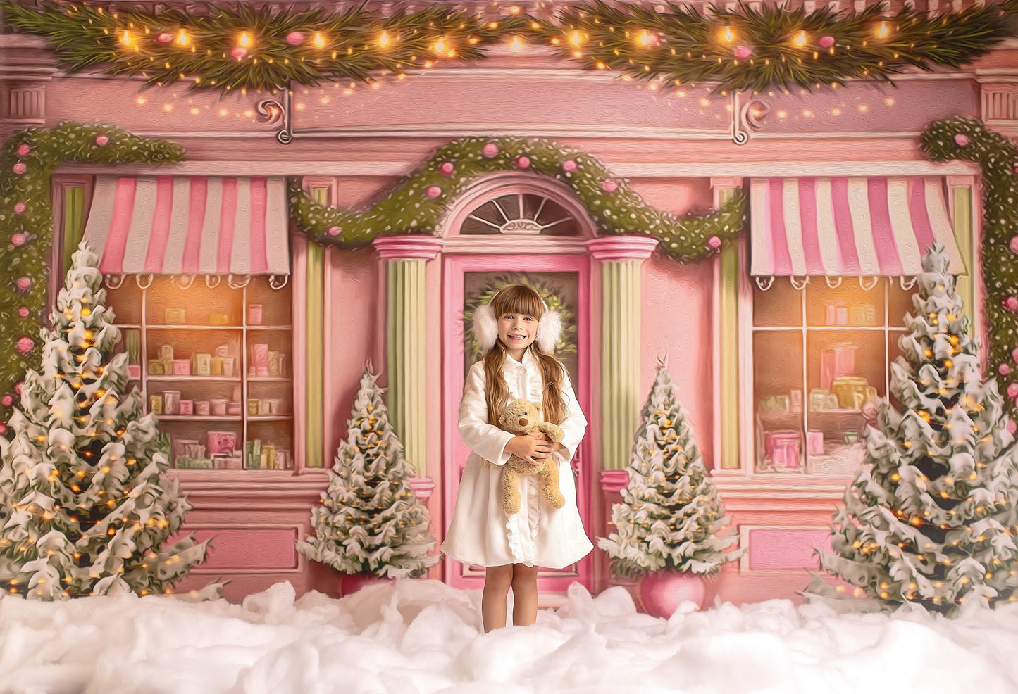 Frosty Sweet Shop - Pink & Sage - with Sweep Option