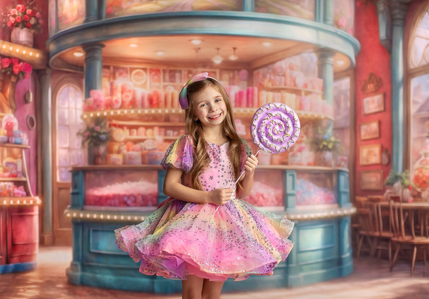 Sweet Tart Hearts with Tile Floor - With Sweep Option