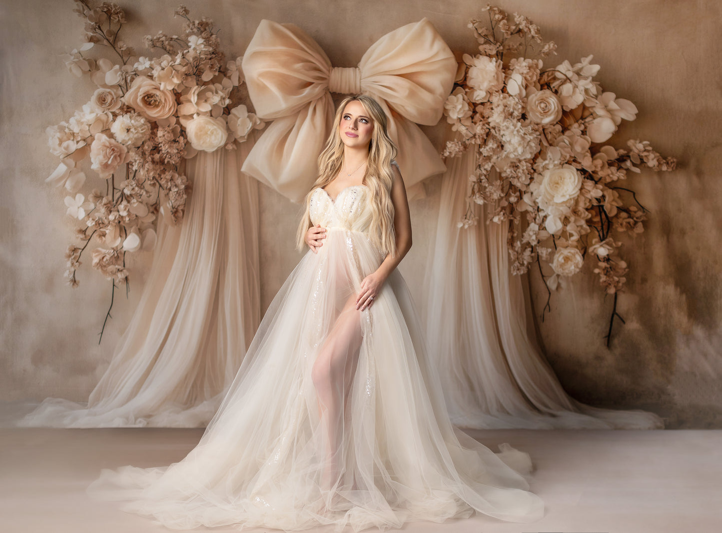 Soft Bow & Tulle - With Sweep Option