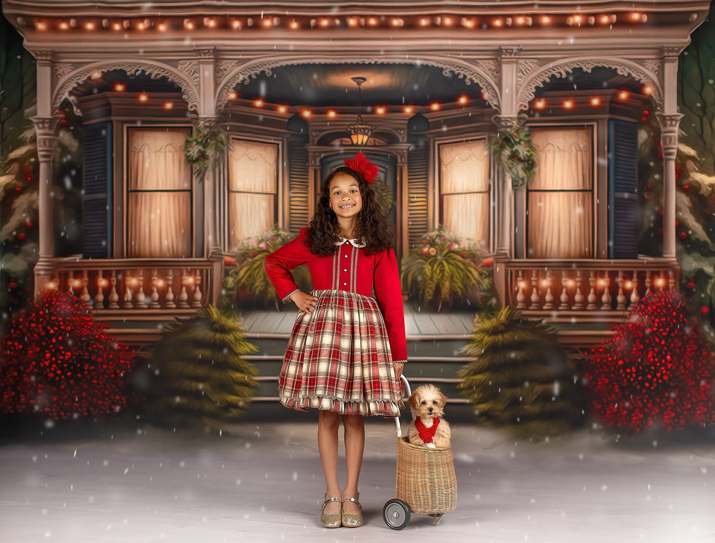 Welcoming Glow Holiday Porch - with Sweep Option