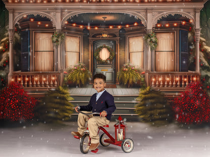 Welcoming Glow Holiday Porch - with Sweep Option