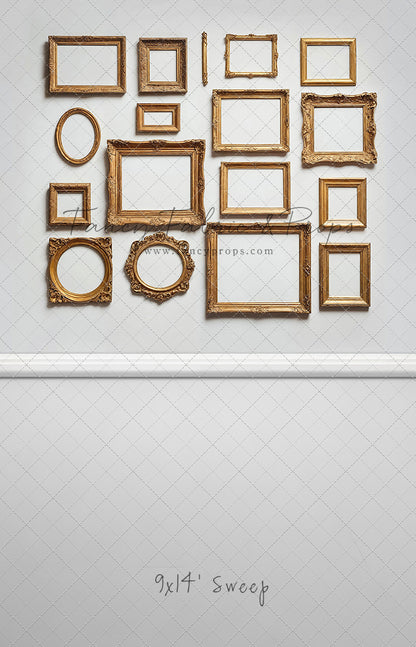 White Frame Wall - White Floor - With Sweep Option