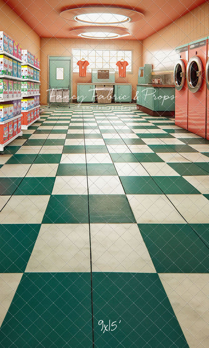 Laundry Day - Coral - With Sweep Option