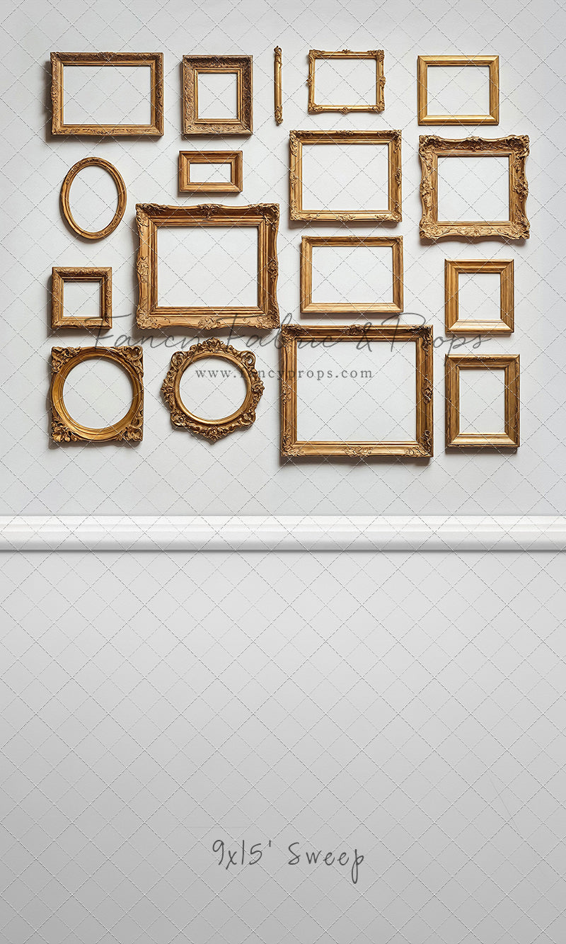 White Frame Wall - White Floor - With Sweep Option