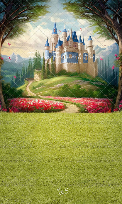 Royal Castle - Blue with Grass- With Sweep Option
