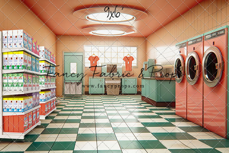 Laundry Day - Coral - With Sweep Option