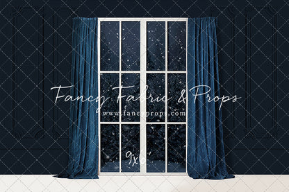 True Blue Christmas Window