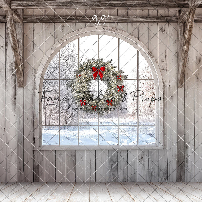 Farmhouse Christmas Window