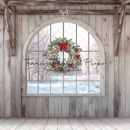 Farmhouse Christmas Window
