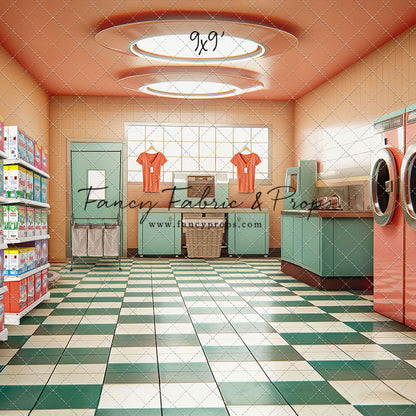 Laundry Day - Coral - With Sweep Option