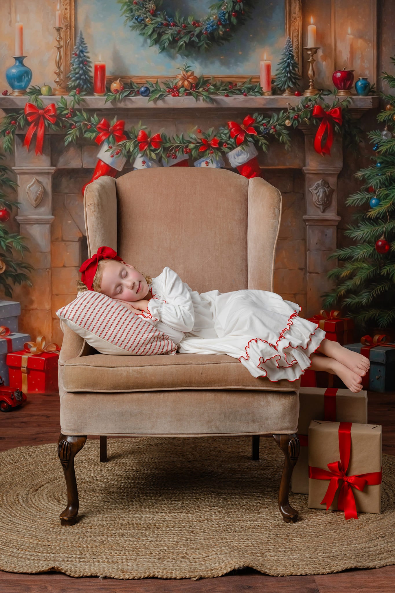 Antique Holiday Mantle - with Sweep Option