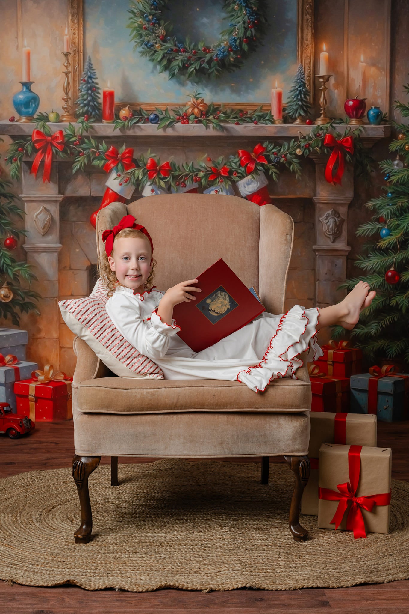 Antique Holiday Mantle - with Sweep Option