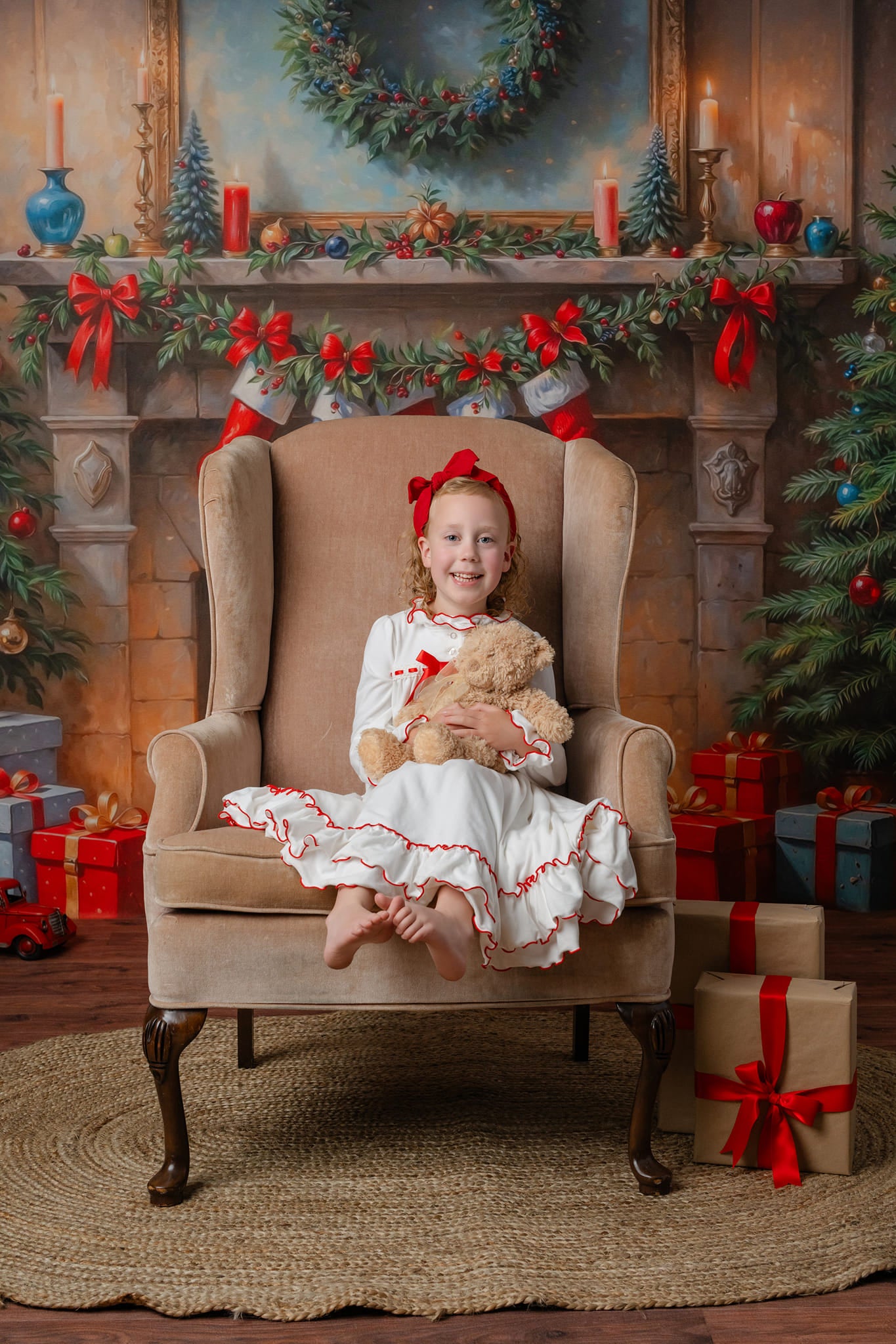 Antique Holiday Mantle - with Sweep Option