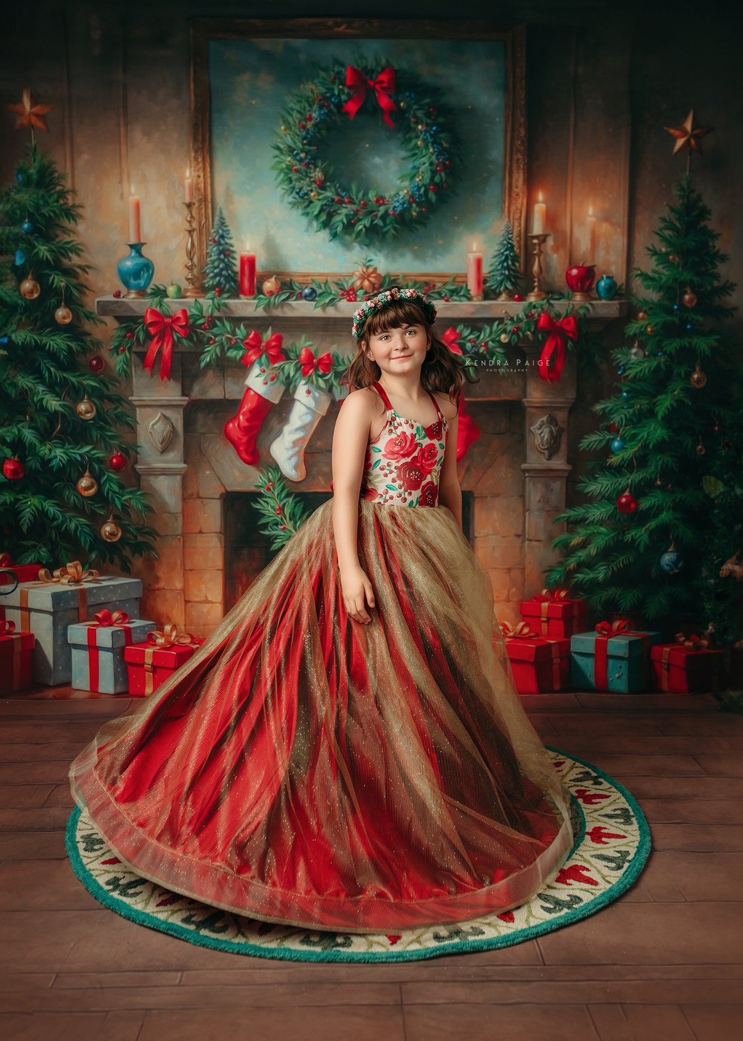 Antique Holiday Mantle - with Sweep Option