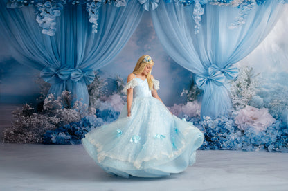 Little Bow Blue - With Sweep Option