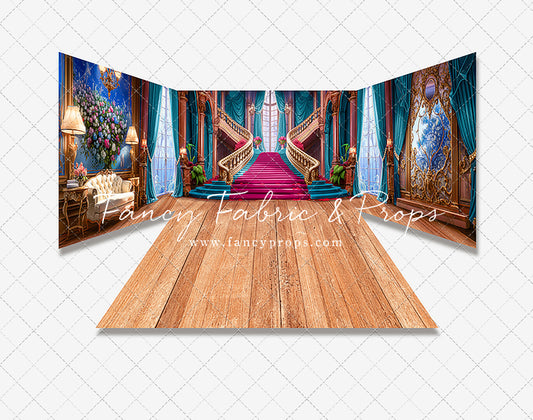Ballroom Royal Staircase - Cyan - 4 piece Room