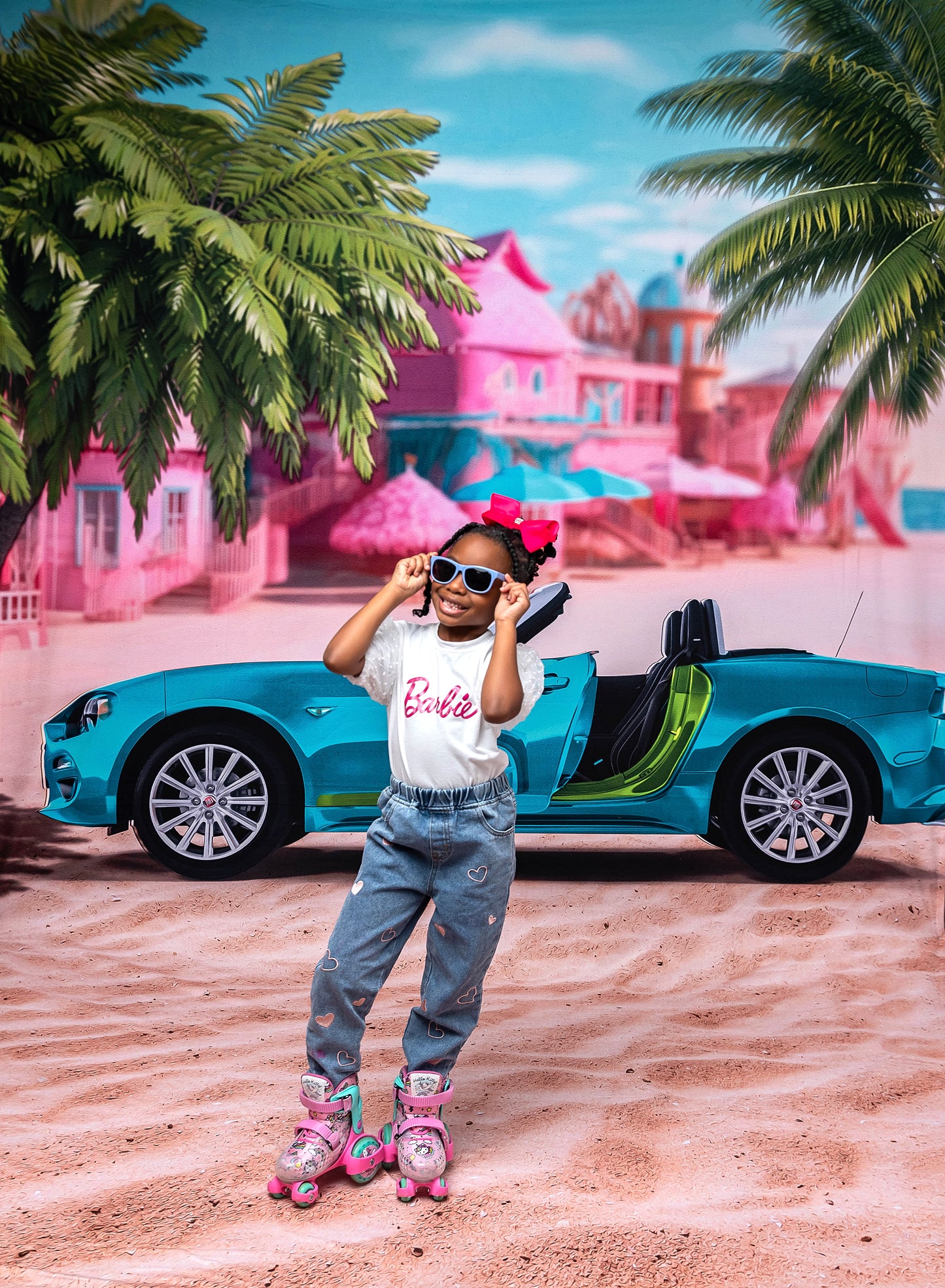 Beach Convertible -Teal Blue - With Sweep Option