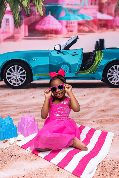 Beach Convertible -Teal Blue - With Sweep Option