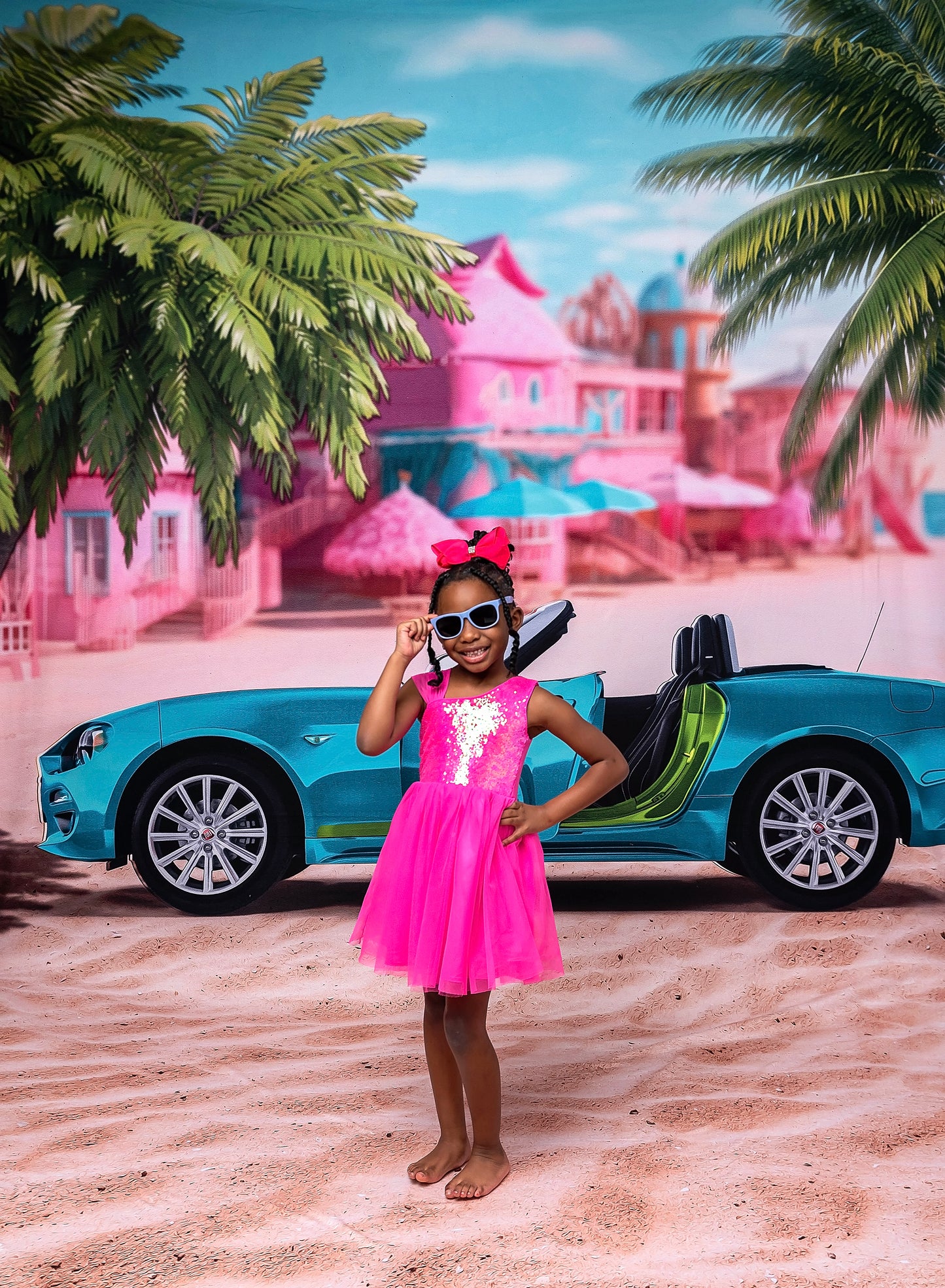 Beach Convertible -Teal Blue - With Sweep Option