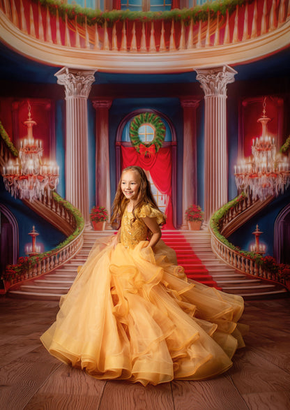 Belle's Royal Staircase -Wood Floor - With Sweep Option