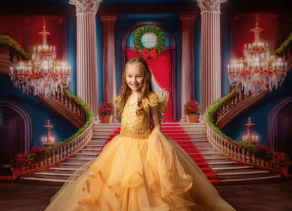 Belle's Royal Staircase -Wood Floor - With Sweep Option