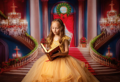 Belle's Royal Staircase -Wood Floor - With Sweep Option