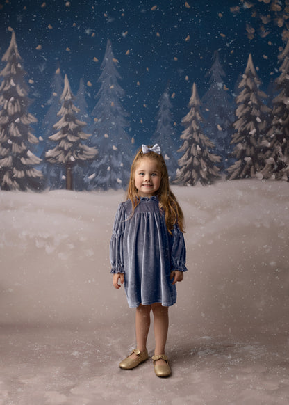 Blue Snowy Sky - with Sweep Option