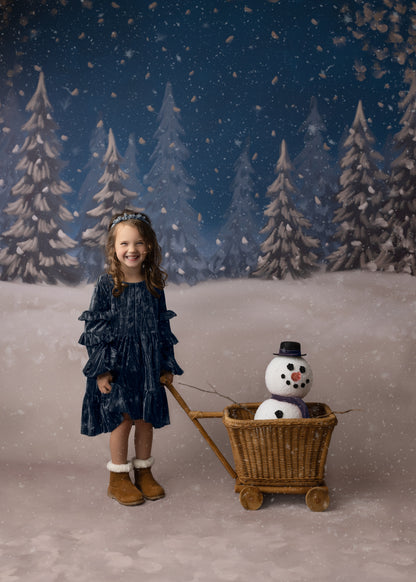 Blue Snowy Sky - with Sweep Option