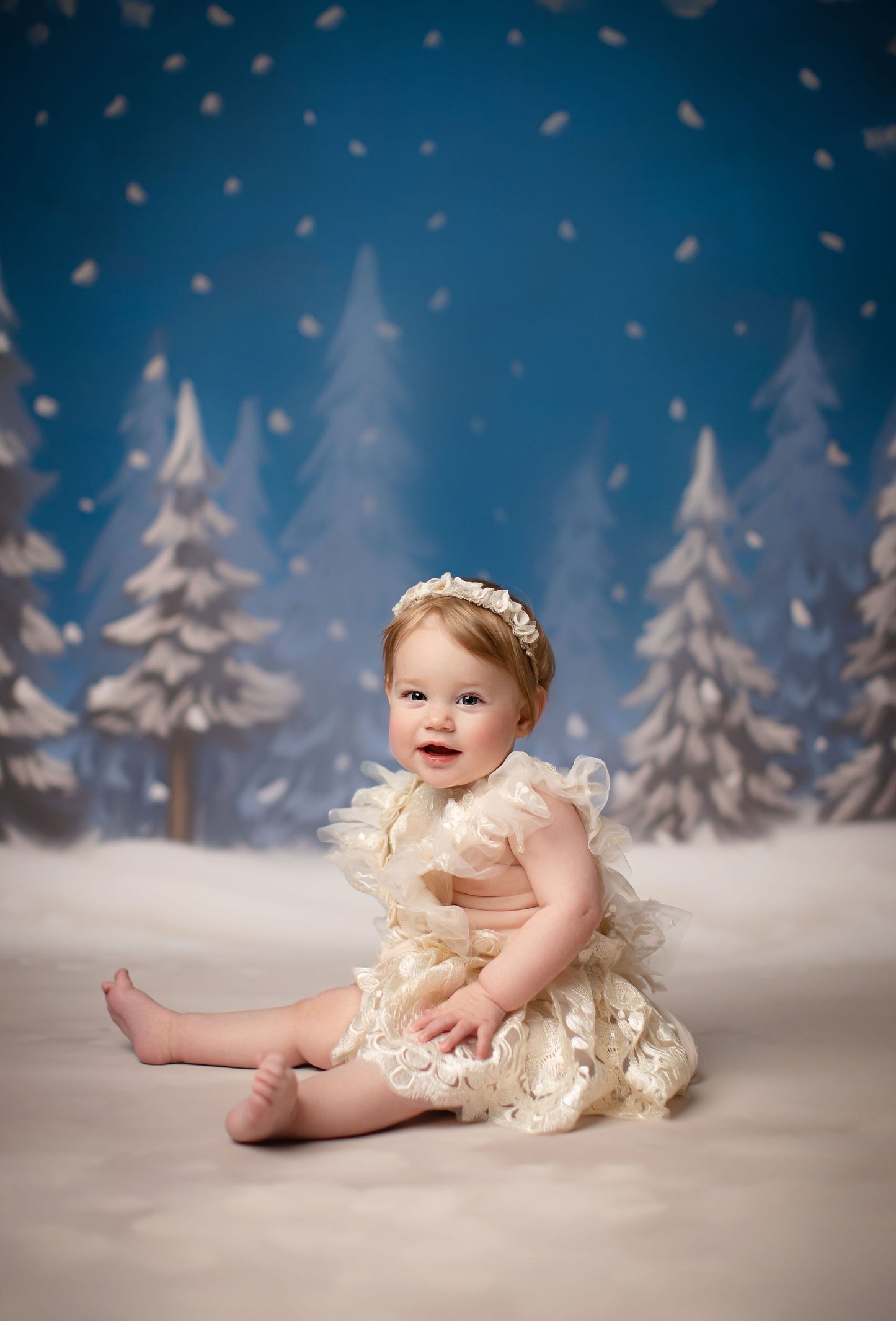 Blue Snowy Sky - with Sweep Option