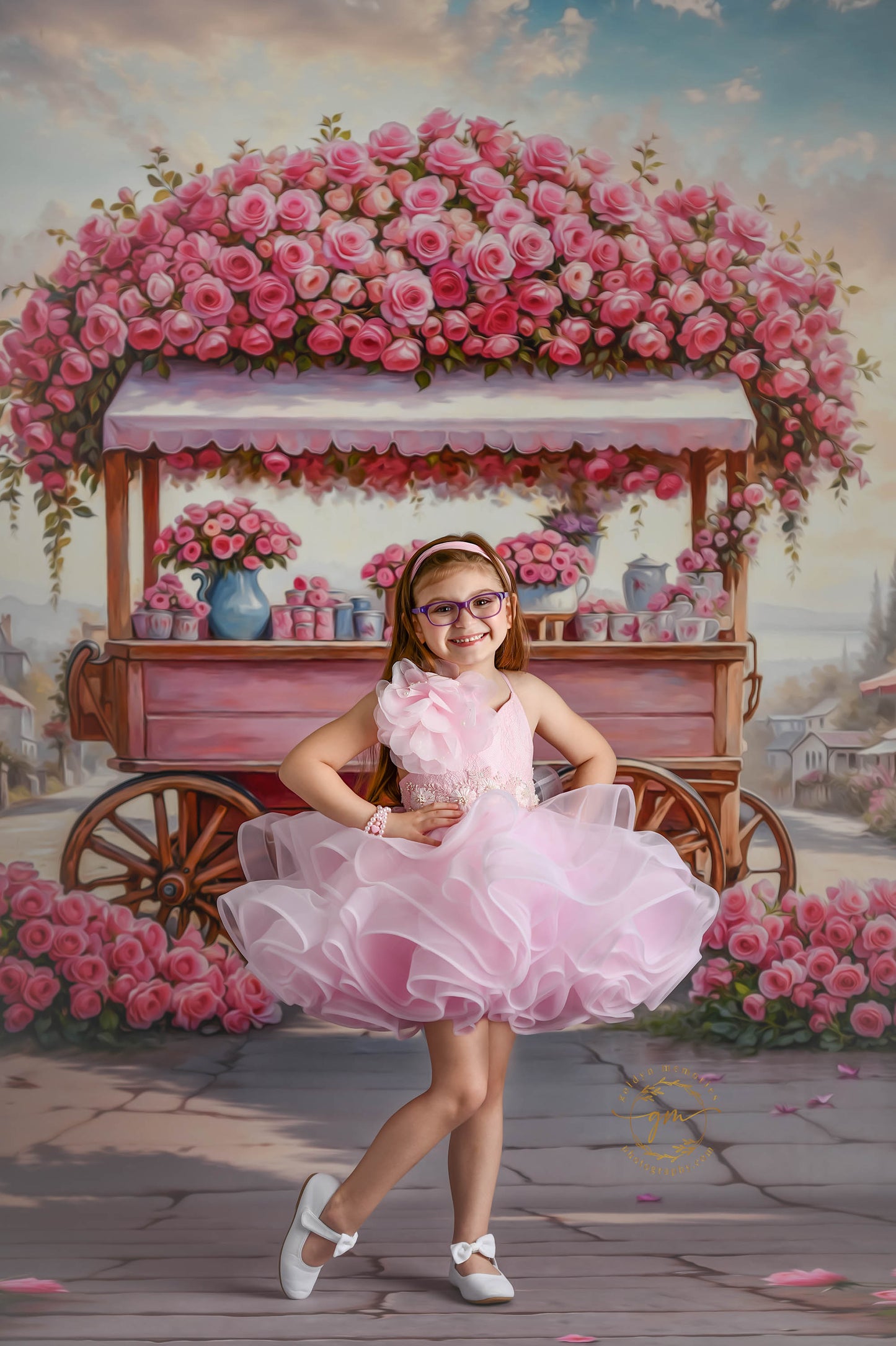 Blushing Bloom Cart - With Sweep Option