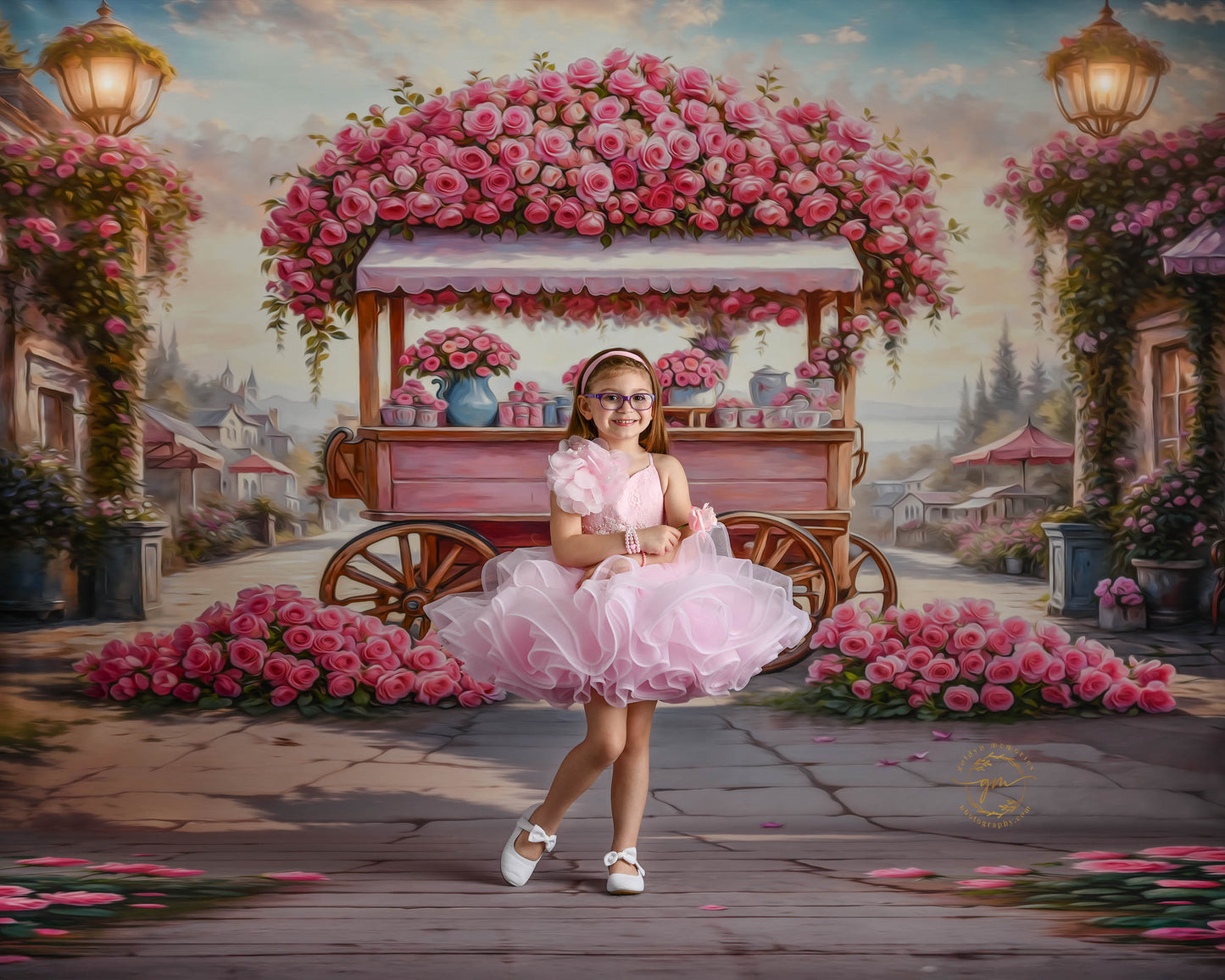 Blushing Bloom Cart - With Sweep Option