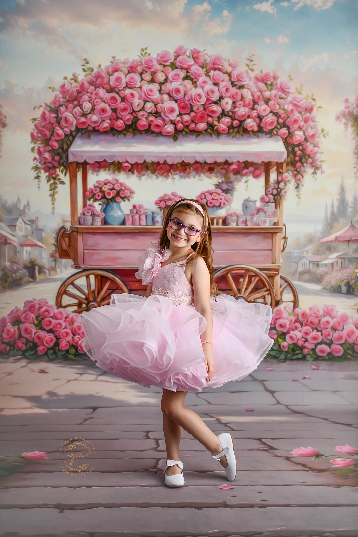 Blushing Bloom Cart - With Sweep Option