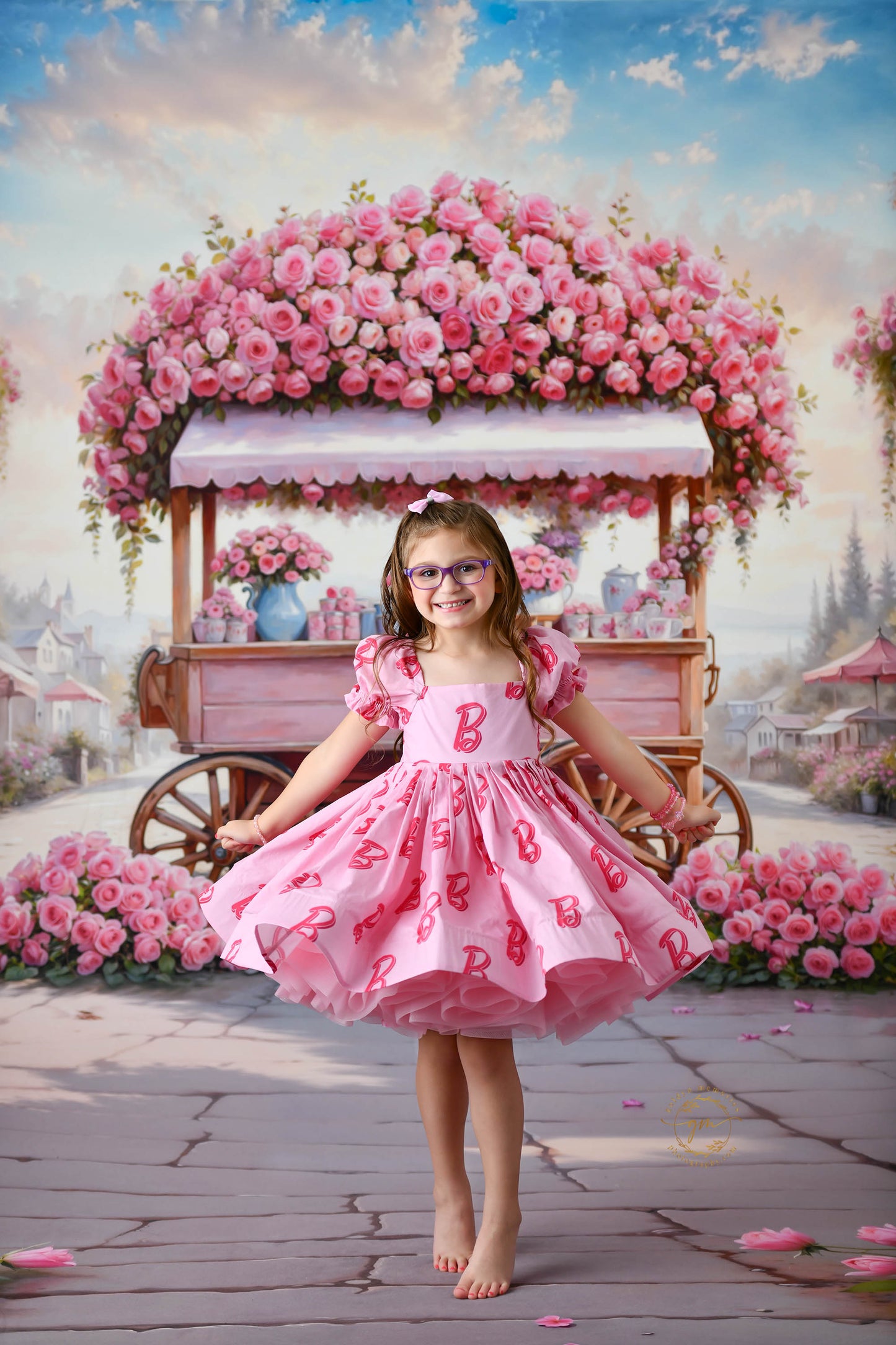 Blushing Bloom Cart - With Sweep Option