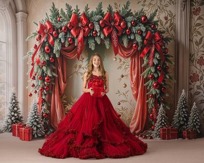 Bowtied Vintage Christmas - with Sweep Option