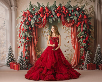 Bowtied Vintage Christmas - with Sweep Option