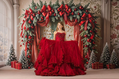 Bowtied Vintage Christmas - with Sweep Option