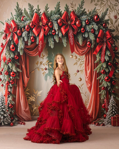 Bowtied Vintage Christmas - with Sweep Option