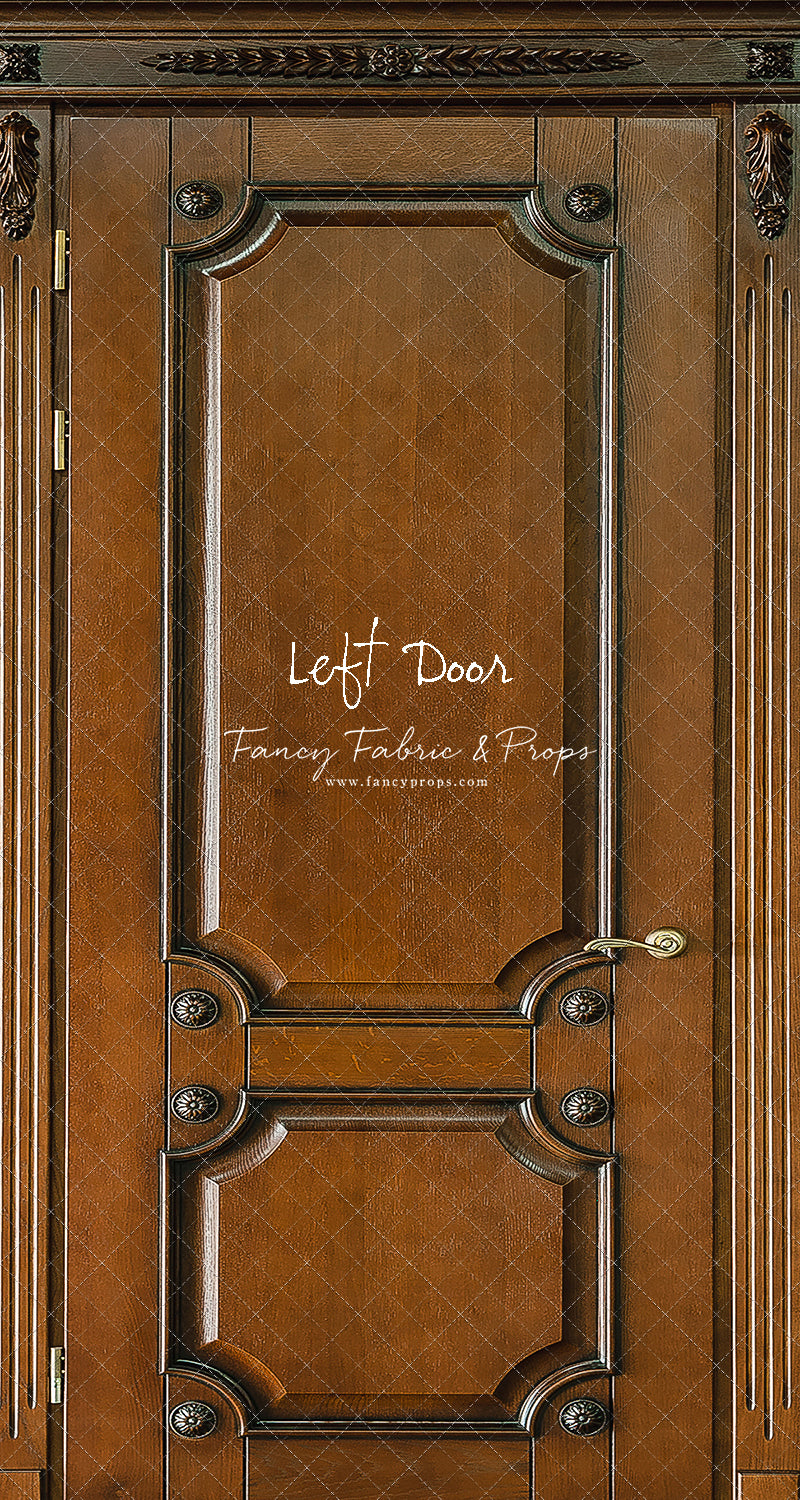 Brown Wooden Door - Slimline Drop For OG Fancy Lite System - Slimline Panels