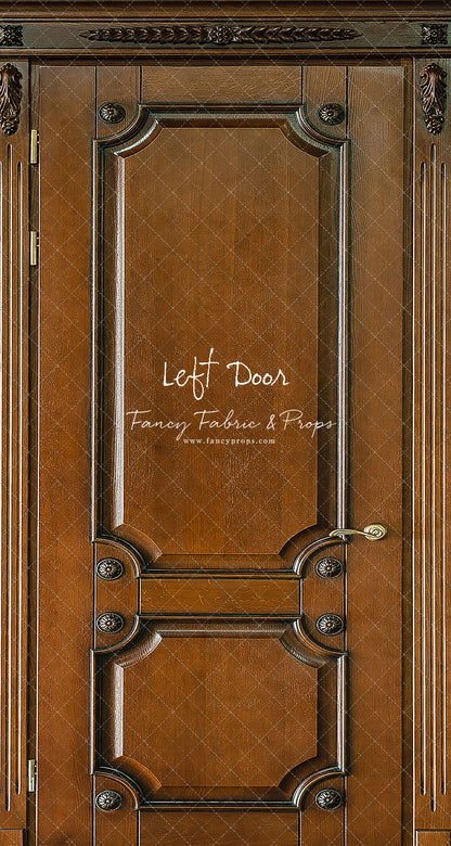 Brown Wooden Door - Slimline Drop For OG Fancy Lite System - Slimline Panels