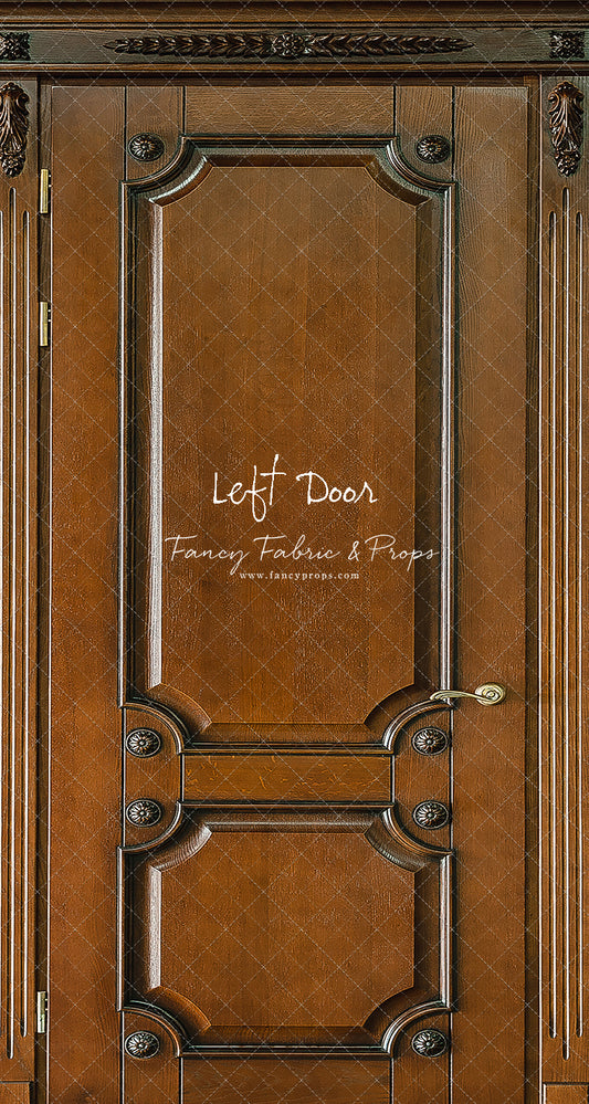 Brown Wooden Door - Slimline Drop For OG Fancy Lite System - Slimline Panels