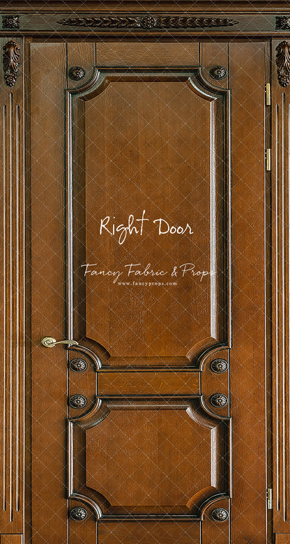 Brown Wooden Door - Slimline Drop For OG Fancy Lite System - Slimline Panels