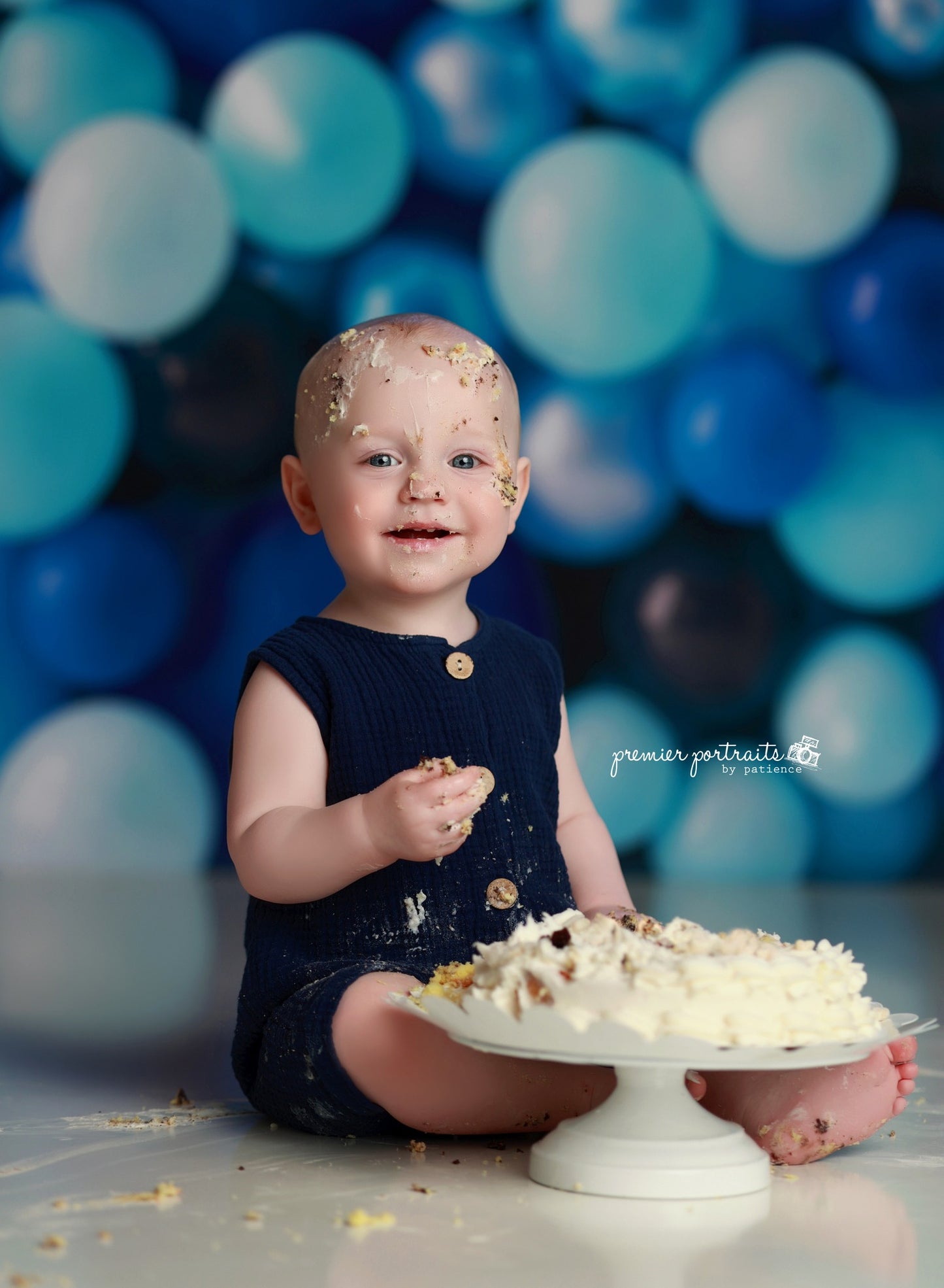 Bubble Blues Balloon Wall