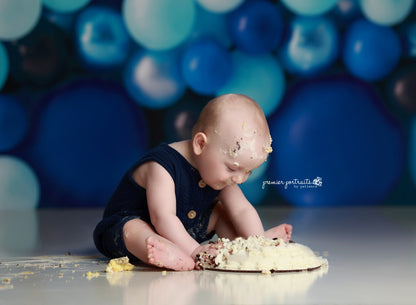 Bubble Blues Balloon Wall